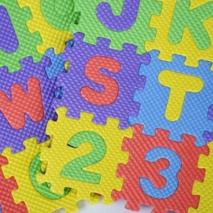 KIT Mini Tatames com letras e números 9cm - 36PÇS