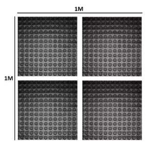 Piso Moeda Emborrachado Antiderrapante 50x50cm - Preto