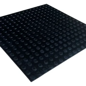 Piso Moeda Emborrachado Antiderrapante 50x50cm - Preto