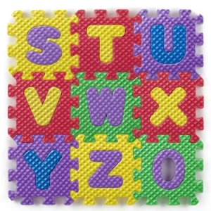 Kit Mini Tatames EVA com Letras e Números 4cm - 36 PÇS