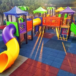 Piso emborrachado 50cm x 50cm Cores - 16mm