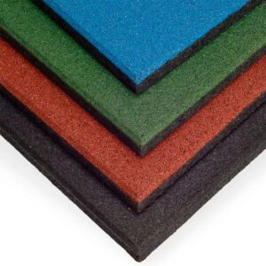 Piso emborrachado 50cm x 50cm Cores - 16mm